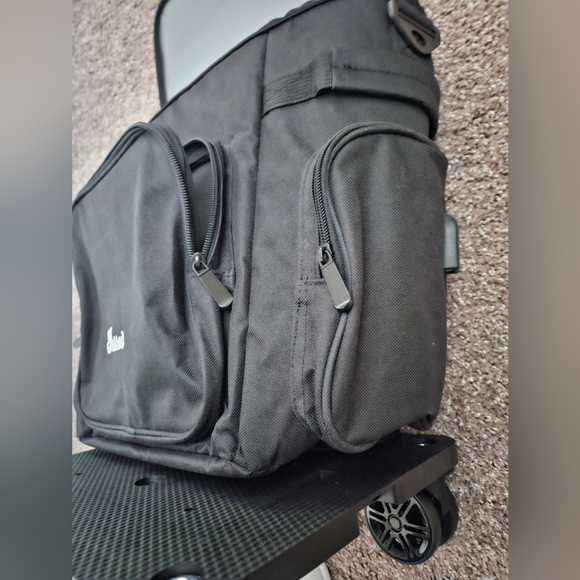 NWOT TERROIR Rolling 6-Bottle Insulated Black Wine Trolley Bag Case - Picture 11 of 11